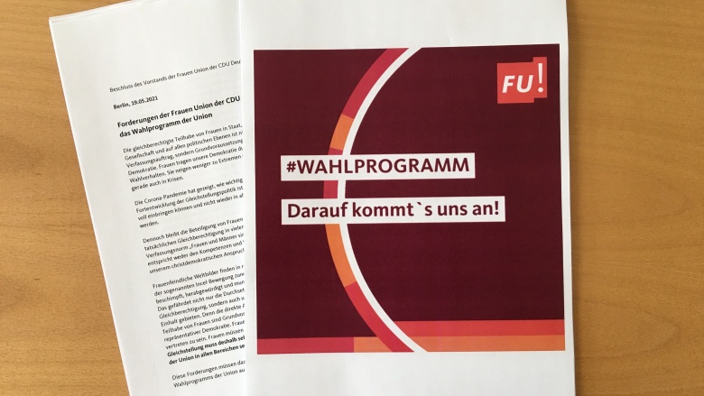 Forderungen der Frauen Union der CDU Deutschlands für das Wahlprgramm der Union